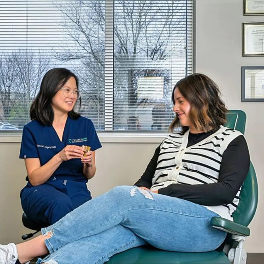 Doctor providing explanation to patient